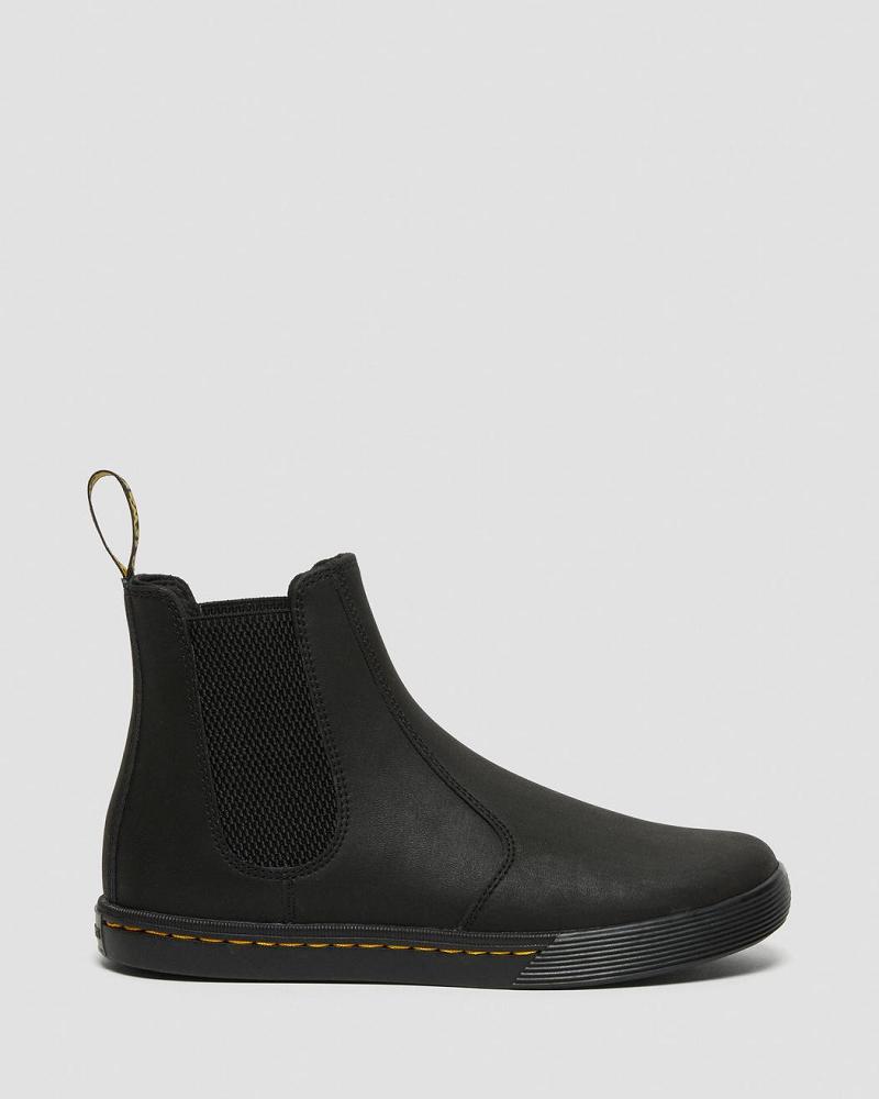 Women's Dr Martens Makela Leather Casual Chelsea Boots Black | AU 126JPQ